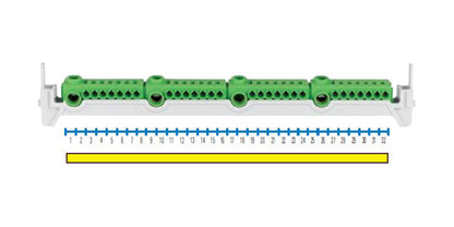 Bornier plug-in PE 4xPE (1x25, 7x4mm²)