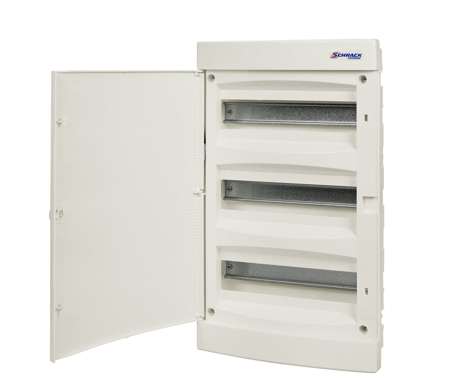 Dulap distrib. încastr. 3r-36UH, uşă din plastic alb mat