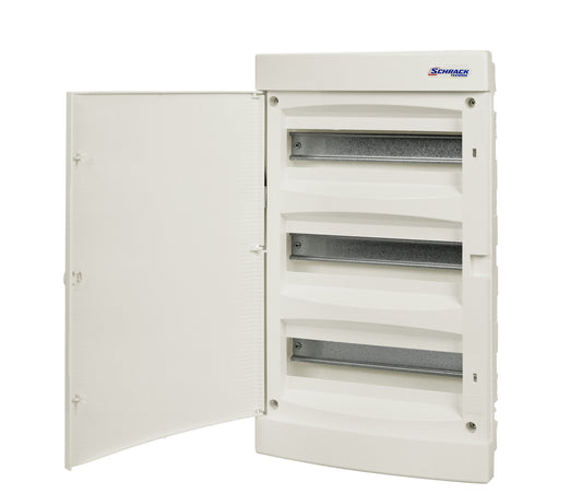 Dulap distrib. încastr. 3r-36UH, uşă din plastic alb mat