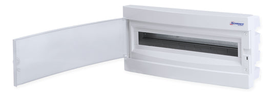 Dulap distrib. încastr. 1r-24UH, uşă din plastic alb mat
