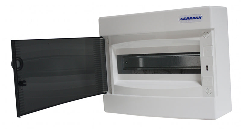 Dulap distrib. montaj apl, 1 rând, 12UH, uşă transp.