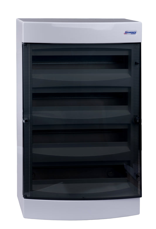 Cofret aparent, 72 UH, 4 rânduri, ușă transparentă, IP40