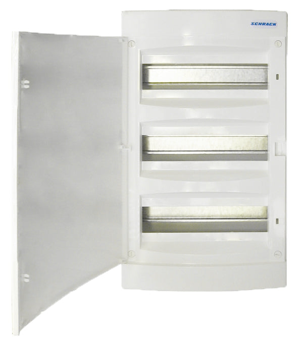 Dulap distrib. apl. 3 rând. 36UH, uşă din plastic alb mat