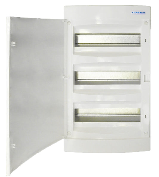 Dulap distrib. apl. 3 rând. 36UH, uşă din plastic alb mat