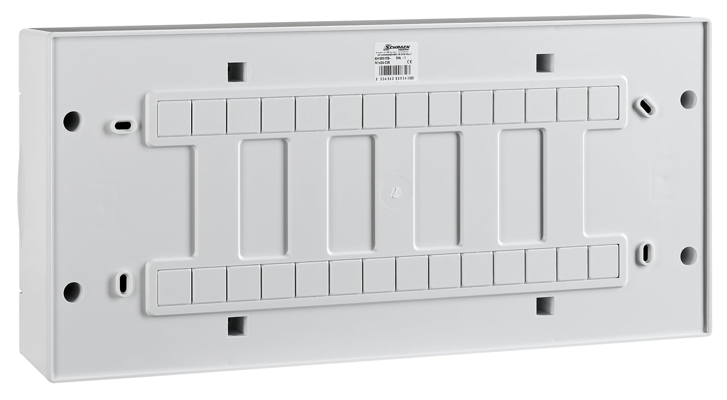 Dulap distrib. apl, 1 rând. 24UH, uşă din plastic alb mat