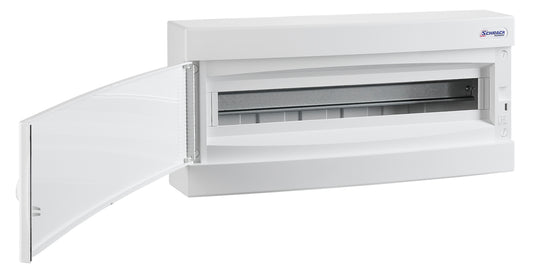 Dulap distrib. apl, 1 rând. 24UH, uşă din plastic alb mat
