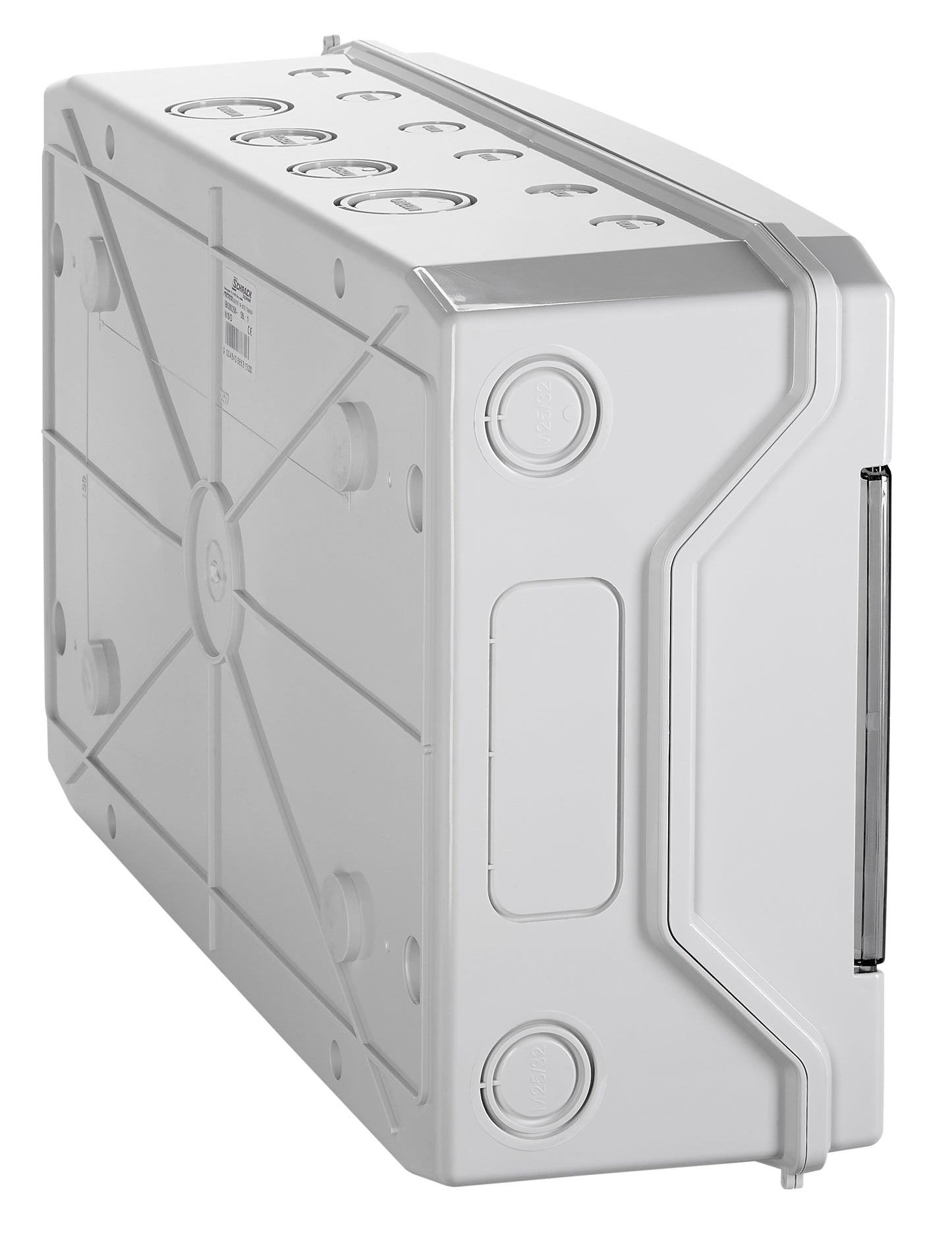 Cofret mural, 1rând, 18 UH (module), transparent IP65