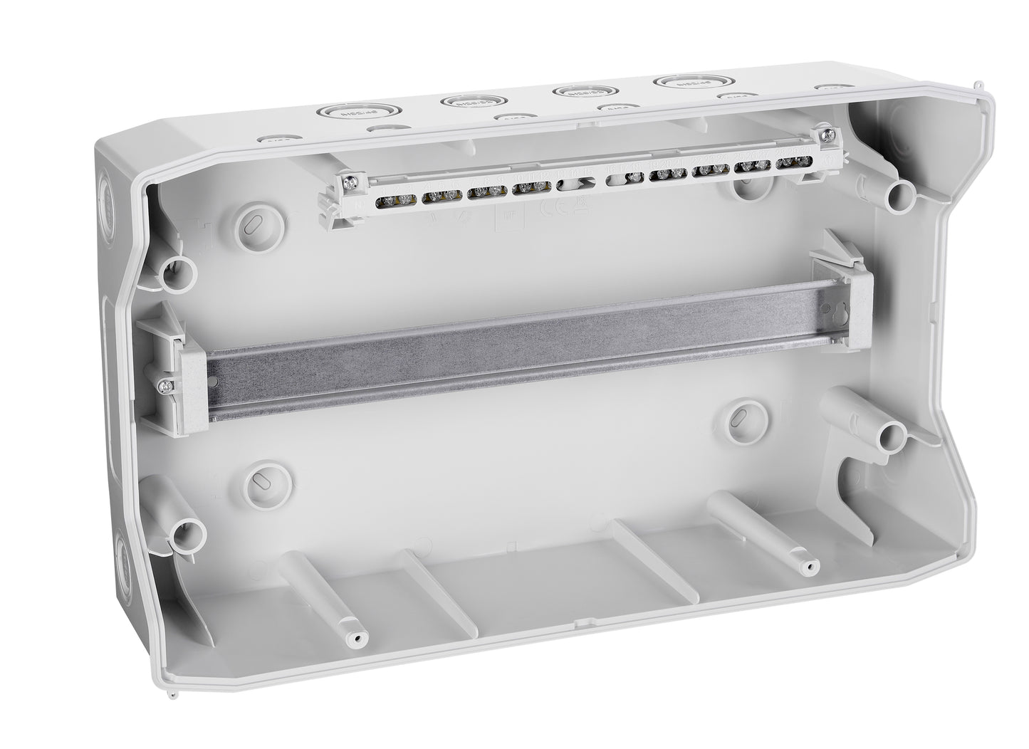 Cofret mural, 1rând, 18 UH (module), transparent IP65