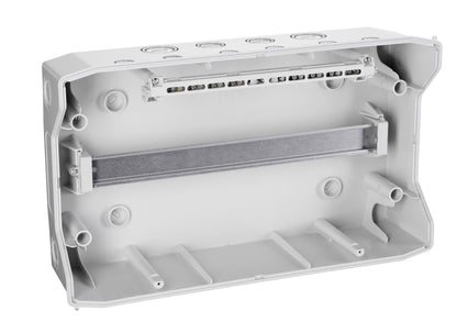 Cofret mural, 1rând, 18 UH (module), transparent IP65