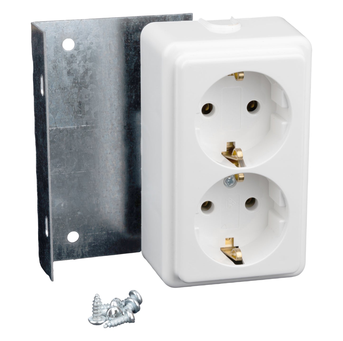 Set prize duble 16A, 250V c.a., cu sistem de montaj
