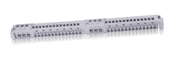 Bornier N+PE conex. elastice; 1xN+1xPE, 3x16mm²+14x4mm²
