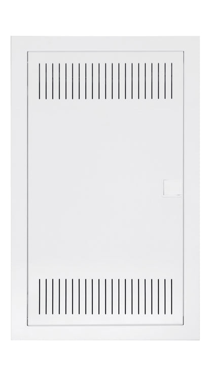 Media combi-enclosure frame and door, vertical 3-rows