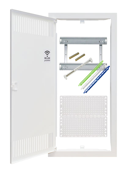 Cofret media combi cadru și ușă cu 4 rânduri verticale