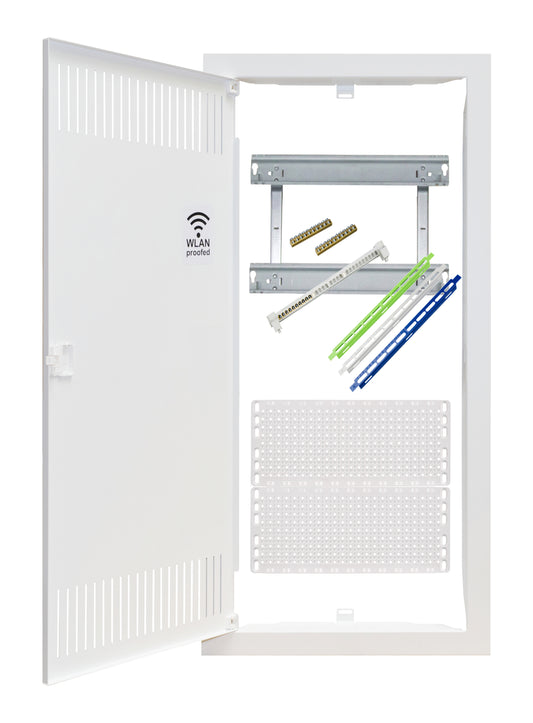 Cofret media combi cadru și ușă cu 4 rânduri verticale