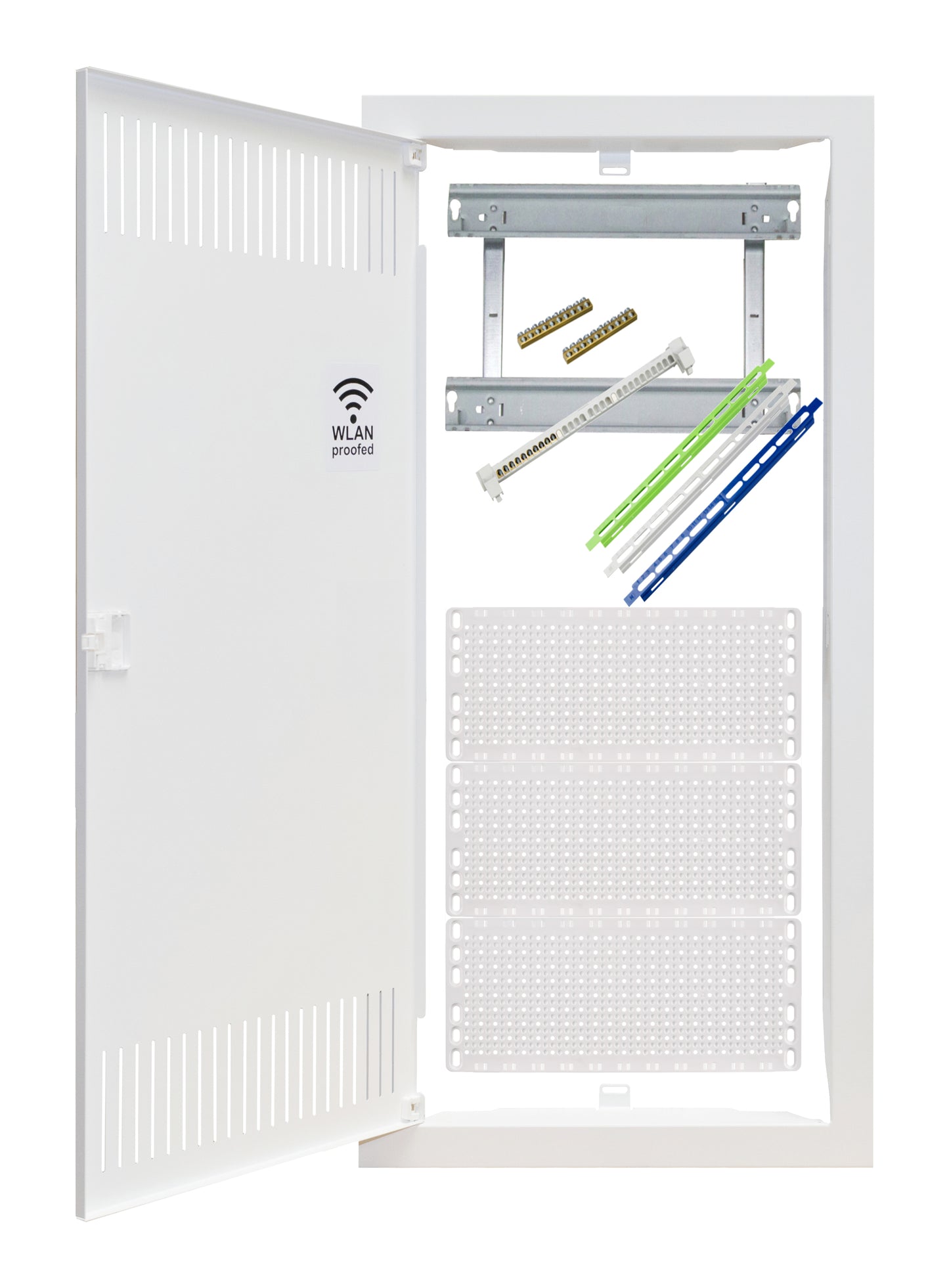 Cofret media combi cadru și ușă cu 5 rânduri verticale