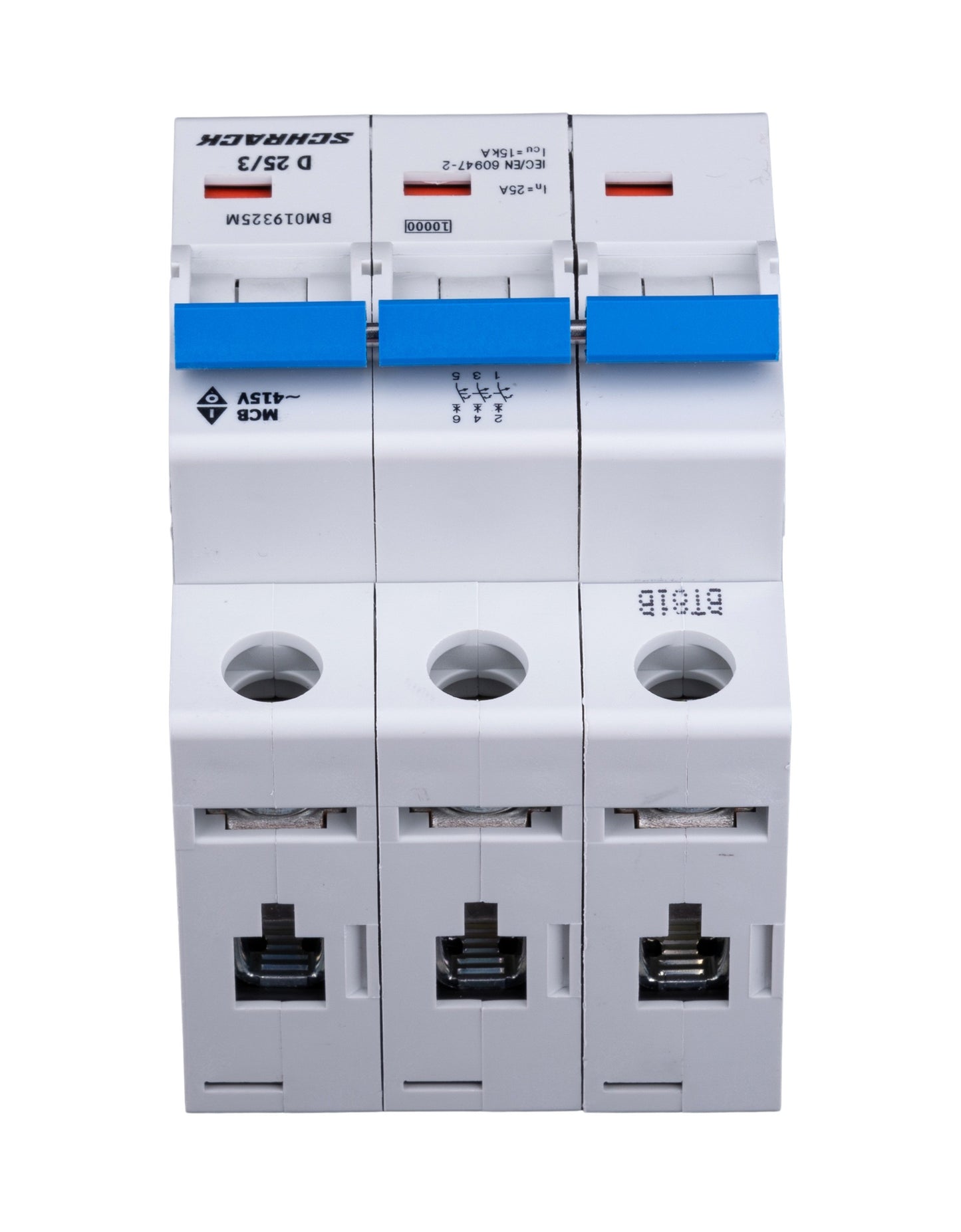Miniature Circuit Breaker (MCB) D, 25A, 3-pole, 10kA, 40° C