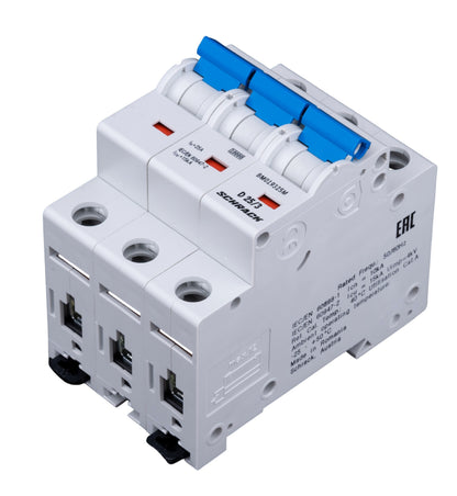 Miniature Circuit Breaker (MCB) D, 25A, 3-pole, 10kA, 40° C