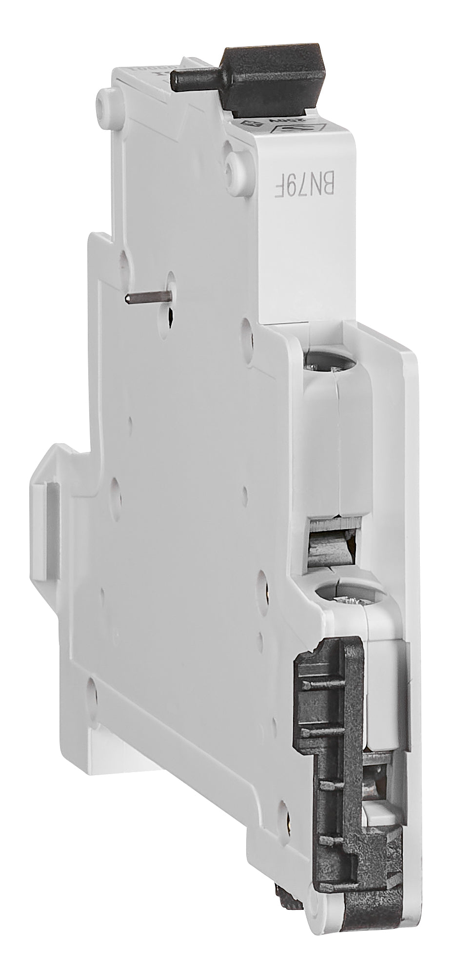 Contact auxiliar 5-250V/4A, 1 ND + 1 NI fix. cu înclichetare
