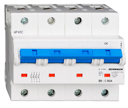 Intreruptor automat C 80A, 4 poli, 10kA