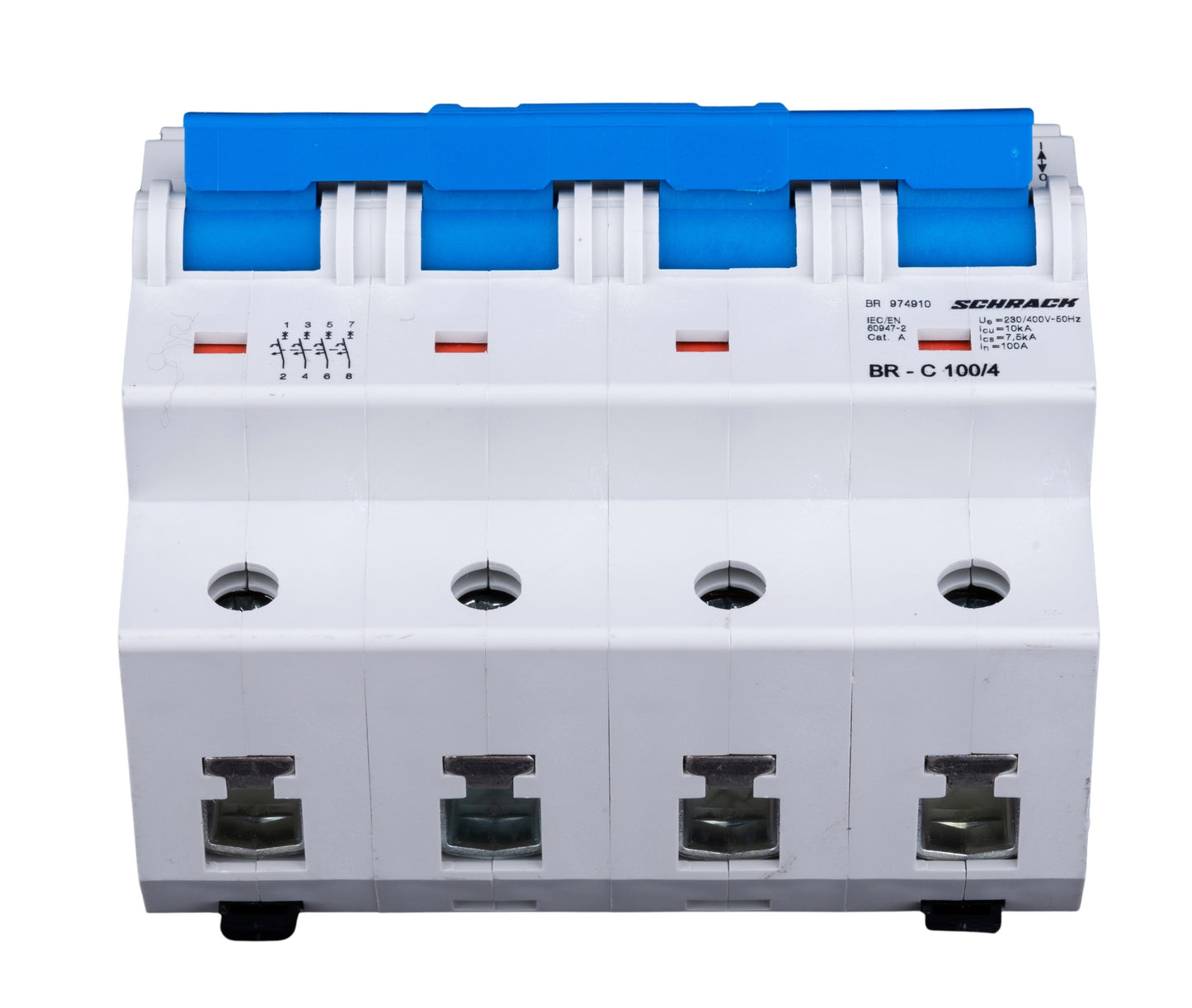 Întreruptor automat C 100A, 4 poli, 10kA