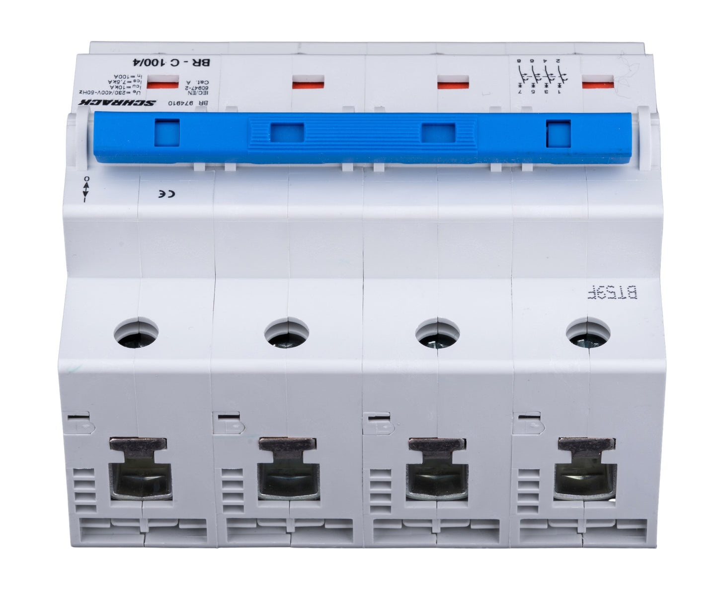 Întreruptor automat C 100A, 4 poli, 10kA