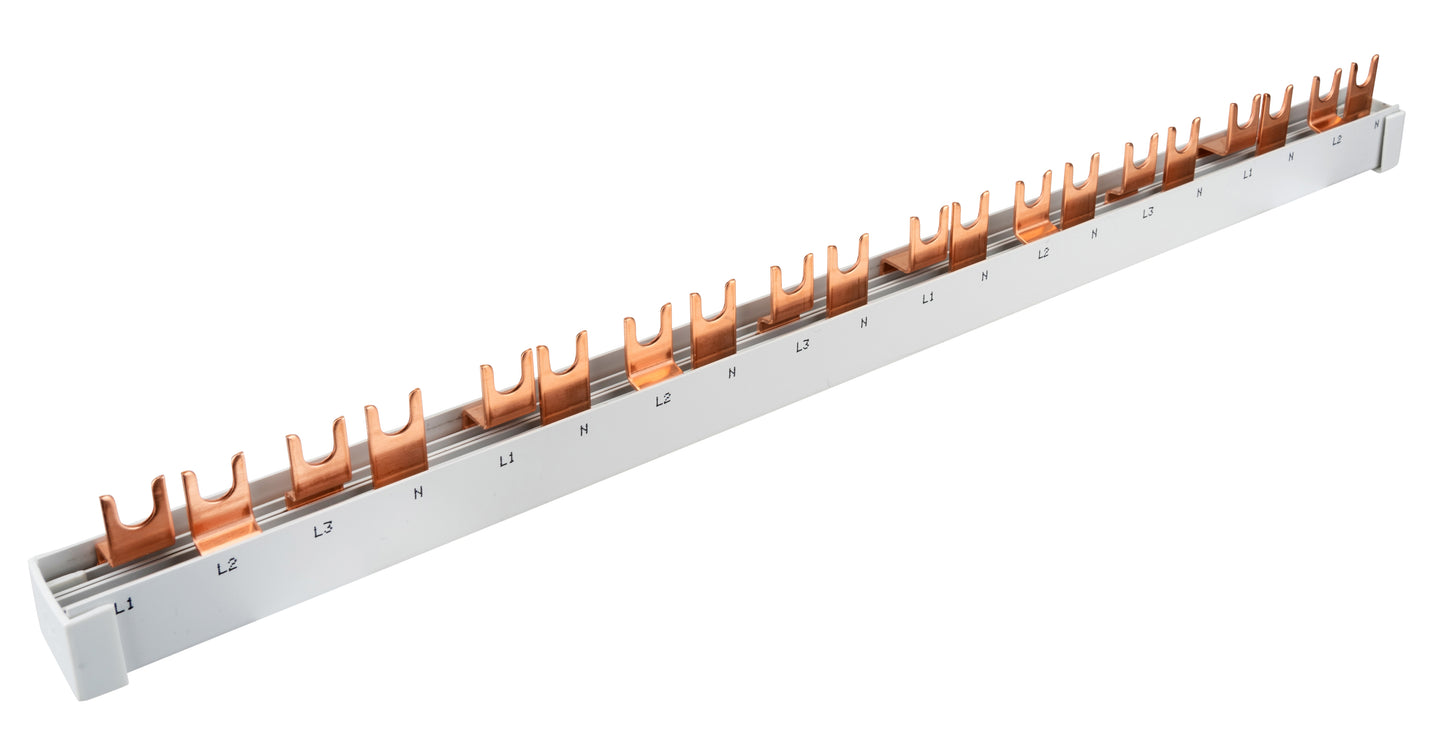 Baretă furcă compactă, 1xRCCB 4 poli, 8xMCB 1+N, 20 M,10 mmp