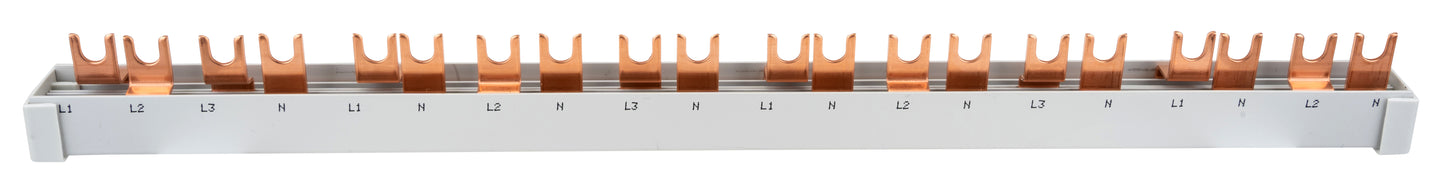 Baretă furcă compactă, 1xRCCB 4 poli, 8xMCB 1+N, 20 M,10 mmp