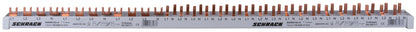 Busbar, 1xRCCB 4-pole, 2xMCB 4-pole, 18 x MCB 1+N/1 MW, 30MW