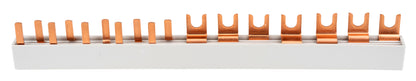 Busbar, 1xRCCB 4-pole, 1 MCB 3-pole, 5 MCB 1+N/1 MW, 12MW