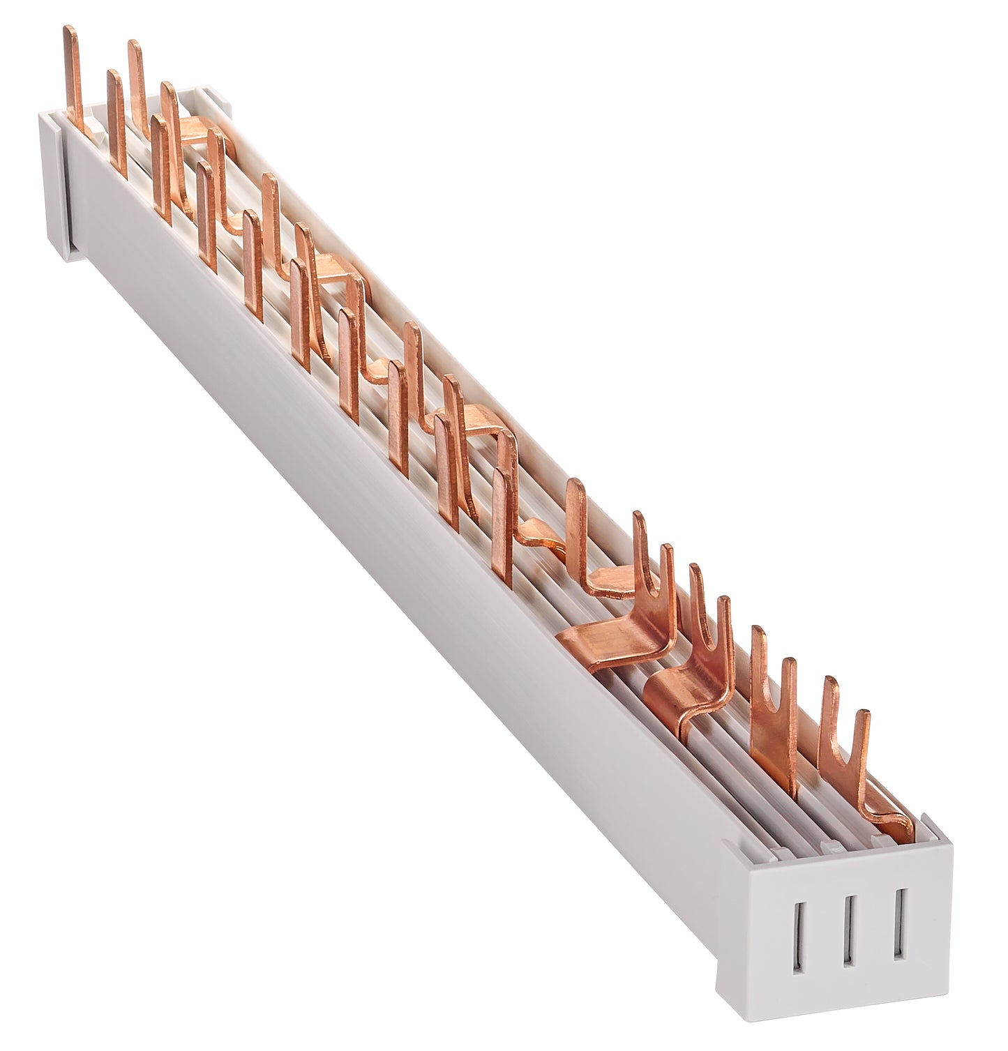 Busbar, 1xRCCB 4-pole, 10 MCB 1+N/1MW, 14MW