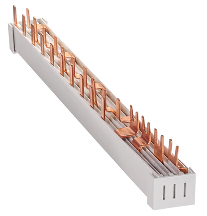 Busbar, 1xRCCB 4-pole, 10 MCB 1+N/1MW, 14MW