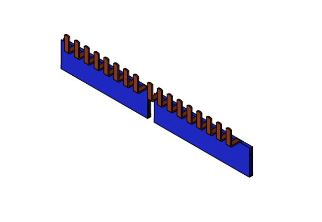 Baretă alimentare lamelă, N, 16mm², M=9mm, 1m