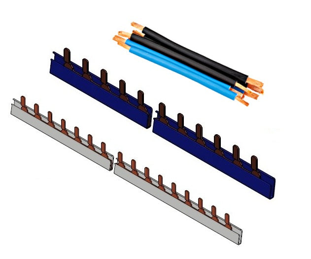 Set baretă alimentare lamelă, 1P+N/1UH 10mm², 1m
