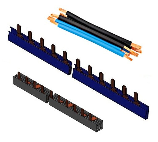 Set baretă alimentare lamelă, 3P+N/1UH 10mm², 1m