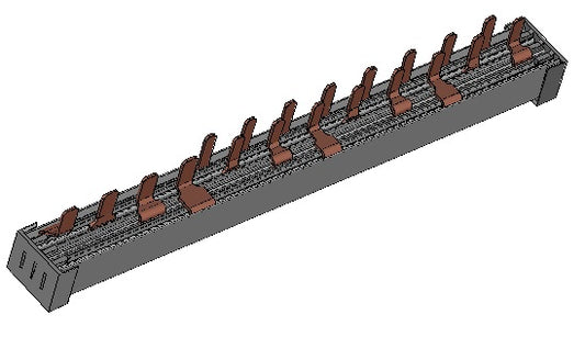 Baretă pt. diferențial 4P + 8x1P+N, 12M