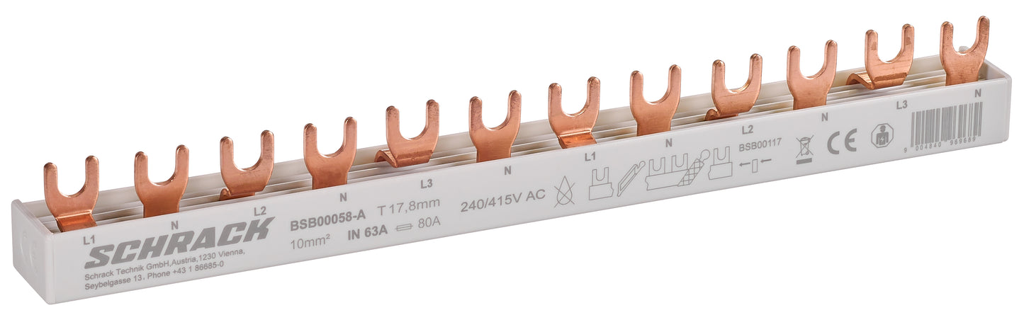 Bareta furca , 6 x P+N, 12M, 10mm²