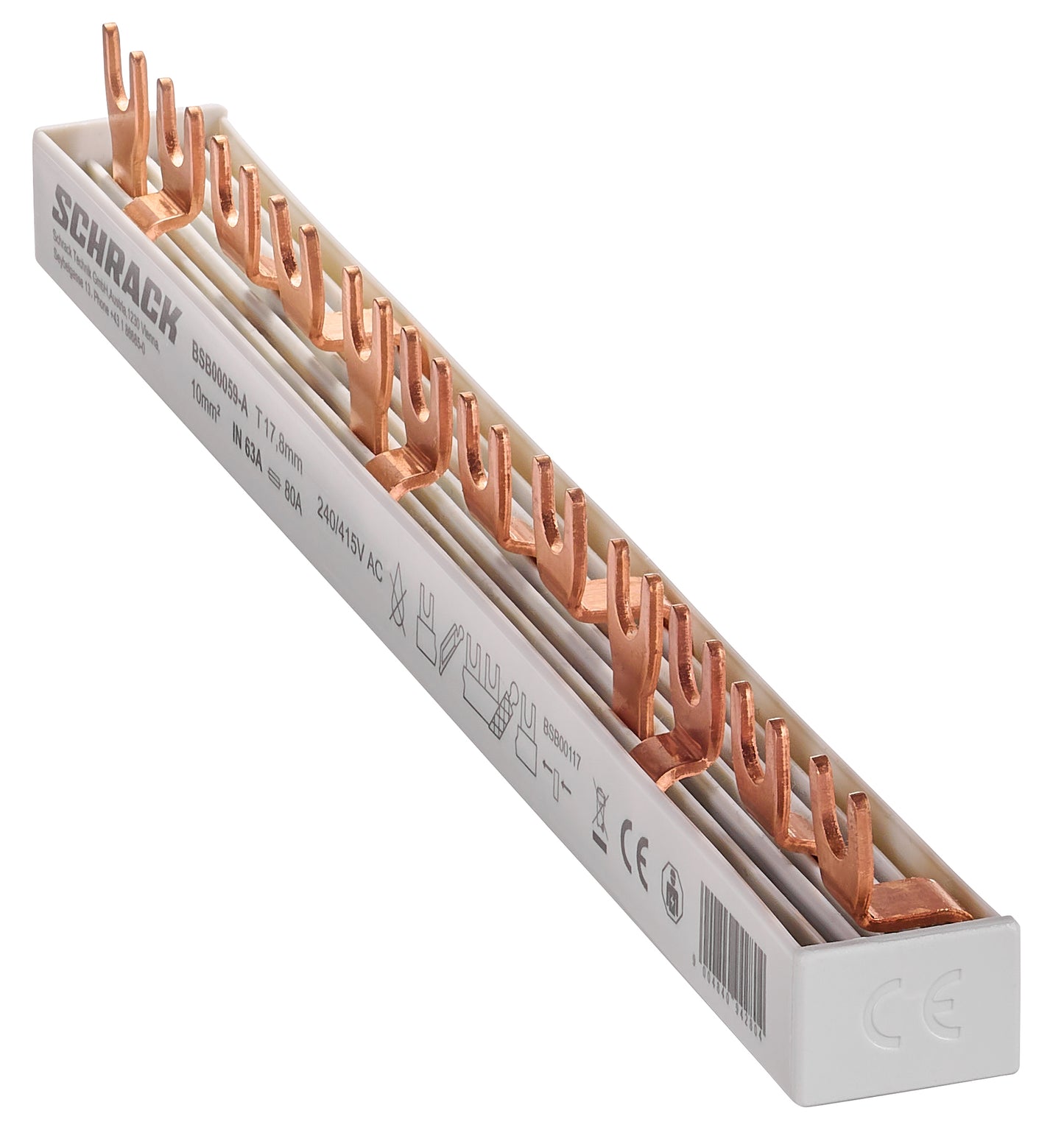 Bareta, 1dif 4P, 1 descarcator, 1 sig aut 3P+N, 12M, 10mm²