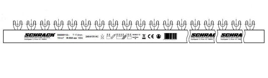 Baretă cu contacte furcă, 2 poli, 16 mm², 56 module