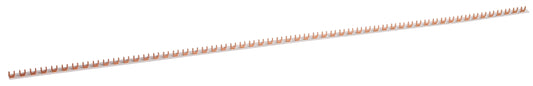 Baretă cu contacte furcă 1P, 10mm², 57UH, pas de 17,8mm, 1m