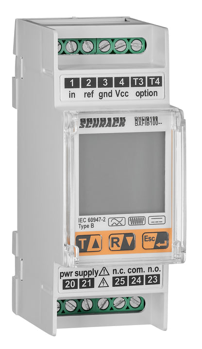 Releu deferențial tip B, cu display LCD, de la 30mA la 30A