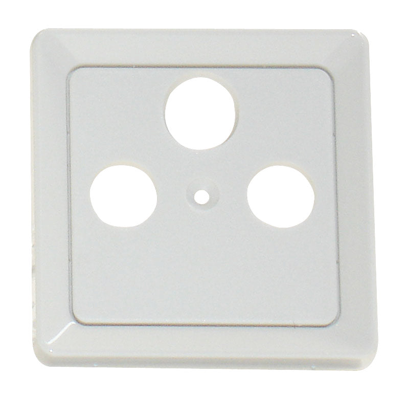 Placa fata priza antena cu bucsa tip F, alb