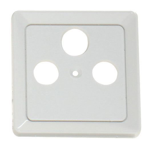 Placa fata priza antena cu bucsa tip F, alb