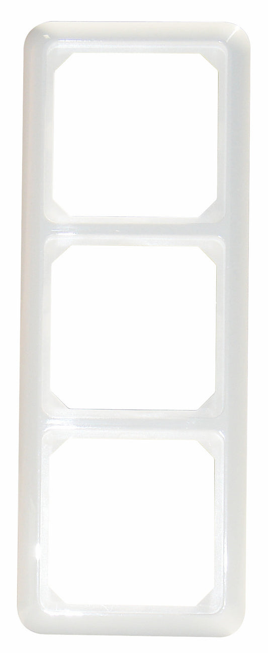 Ramă 3 aparate IP44, alb