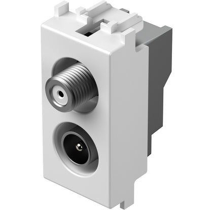 TV/SAT endsocket 1M 1dB, white