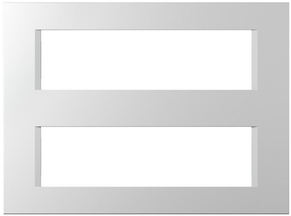 Cover frame 2x7M, soft touch white