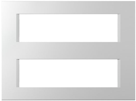 Cover frame 2x7M, soft touch white