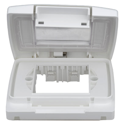 Cutie montaj ingropat,IP55,capac transparent,2M, alba