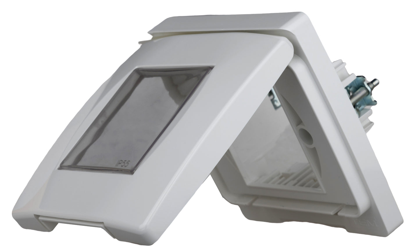 Cutie montaj ingropat,IP55,capac transparent,2M, alba