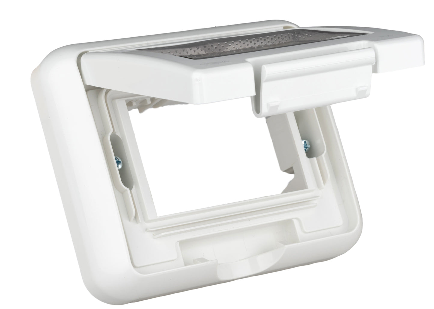 Cutie montaj ingropat,IP55,capac transparent,2M, alba