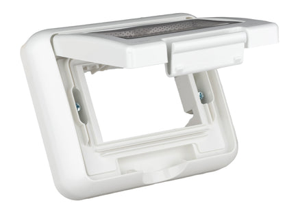 Cutie montaj ingropat,IP55,capac transparent,2M, alba